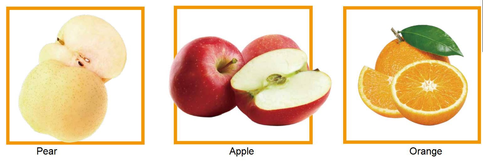Fresh Pear Apple Orange